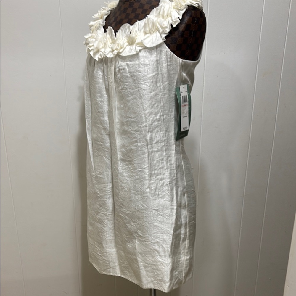 Elegant White Ruffled Dress